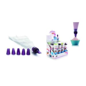 MANGA PASTELERA FLEXIBLE CON 6 BOQUILLAS