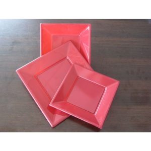 PLATO HONDO DESEC CUADRADO 17CM 25 UNID