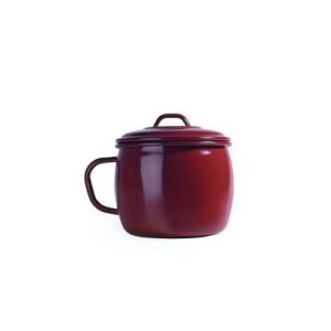 PUCHERO ESMALTE TEJA BOMBEADA 1,5L