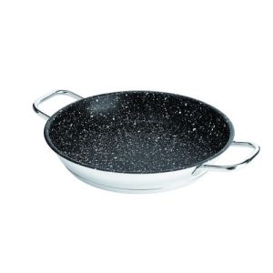 PAELLERA ACERO ASAS INOX INDUCCION PIEDRA 28CM