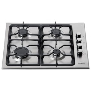 Anafe Enxuta de Empotrar con 4 Hornallas a Gas Inox