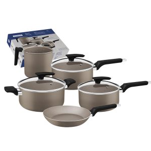 Batería De Cocina Tramontina 8Piezas Milazzo Almendra  28599/461