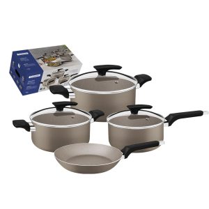 Batería De Cocina Tramontina 7 Piezas Milazzo Almendra 28599/460