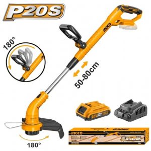 Bordeadora 20V C 1 Bat y Cargador P20S Mango Reg INGCO CGTLI20301