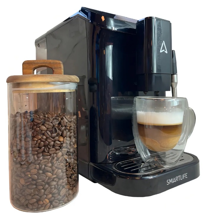 Cafetera Smartlife Espresso Automatica Con Molinillo 20 Bares