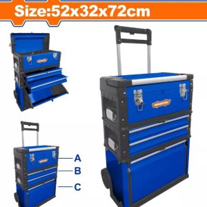 Carro Caja De Herramientas Wadfow 3 Partes Metal Y Plastico Con Ruedas