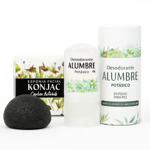 🖤 Pack Konjac + Alumbre Carbón Activo HBM - Detox y Protección