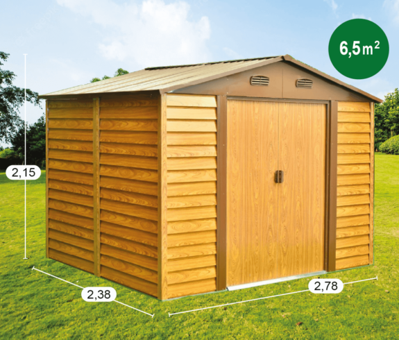 Galpón de Jardín Prefabricado Modelo EVAN 6.5