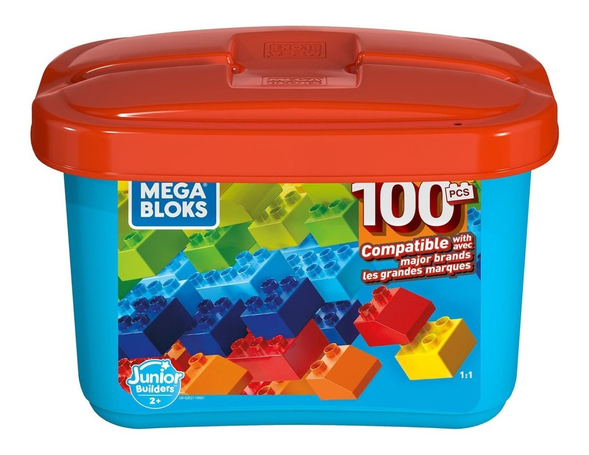 Mega Caja De Construcción Mega Bloks Mini 100 Piezas Gjd21