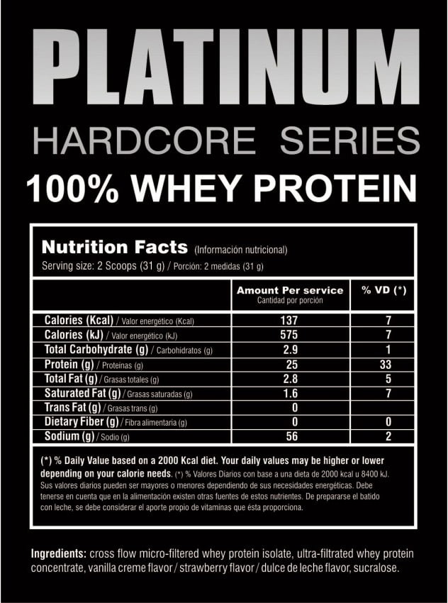 Proteina Platinum 100% Whey Protein 5lb