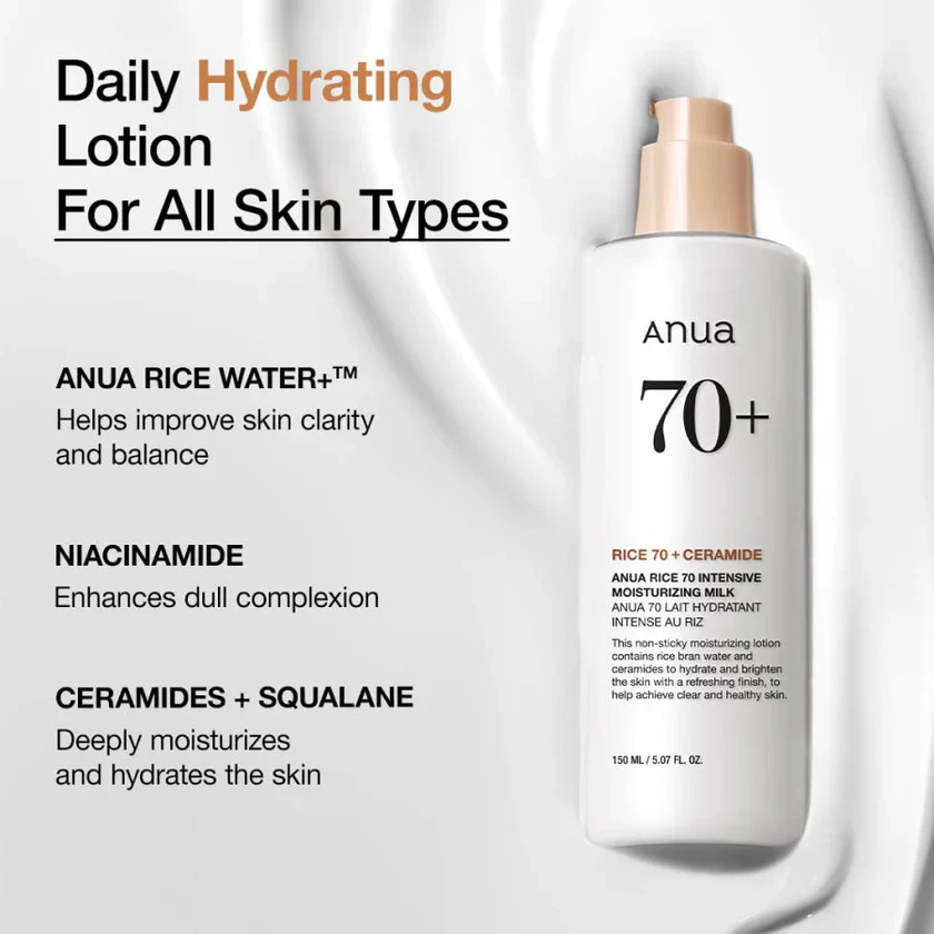 ANUA | Rice 70 Intensive Moisturizing Milk – 150ml
