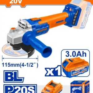 Amoladora a Bateria 20V C Bat 3amp y cargador Wadfow Wlapm21