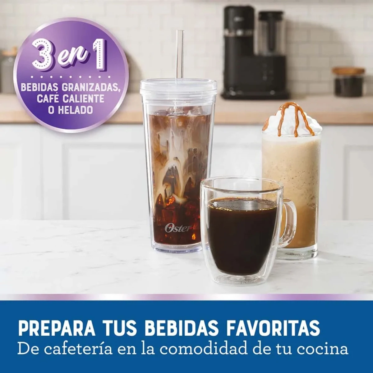 Cafetera Oster para Frappé 3 en 1 con Licuadora - Imagen 3