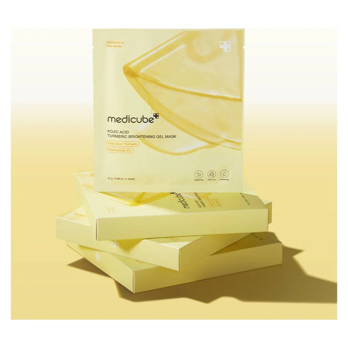 MEDICUBE | Kojic Acid Turmeric Brightening Gel Mask – 4 ud