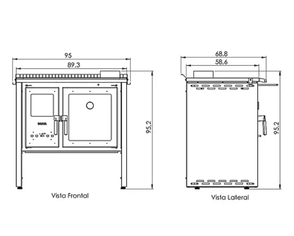 Horno a leña marca BOSCA modelo HESTIA 90