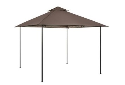 Pergola Metalica con Ventilacion de Poliester 260x295x295 Cm Taupe