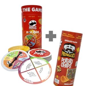 Juego De Mesa 320 Preguntas Pringles Pop Quiz + Puzzle 300 Piezas