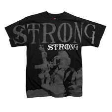 Camiseta Manga Corta Negra Soldado Fuerte