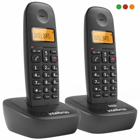 Combo de Telefonos Inalambricos Intelbras TS 2512 Negro
